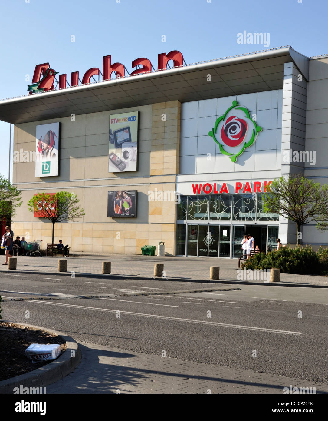 Auchan, French supermarket - entrance Stock Photo - Alamy