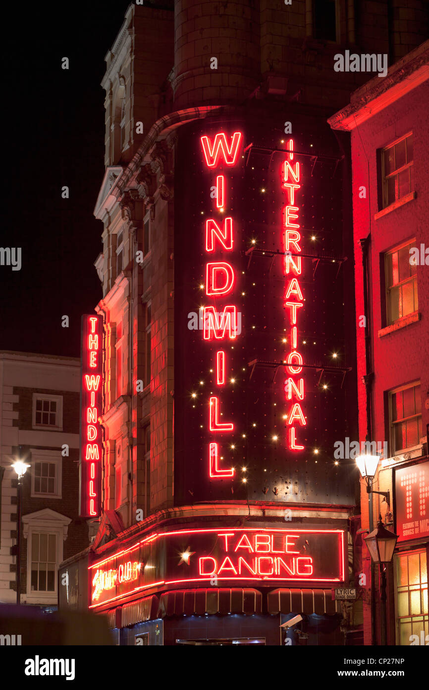 Windmill strip club in Soho, London, England Stock Photo