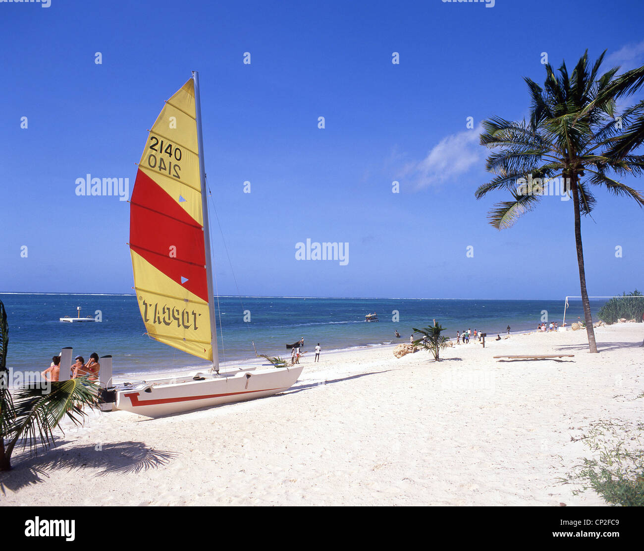 Hotel InterContinental Resort beach, Mombasa, Mombasa County, Republic of Kenya Stock Photo