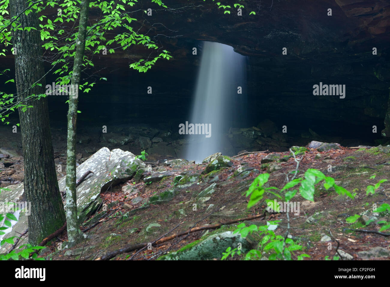 Glory Hole Falls, Ozark Mountains of Arkansas – USA Stock Photo