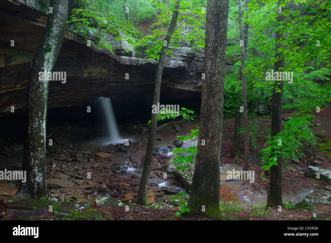 Glory Hole Falls, Ozark Mountains of Arkansas – USA Stock Photo