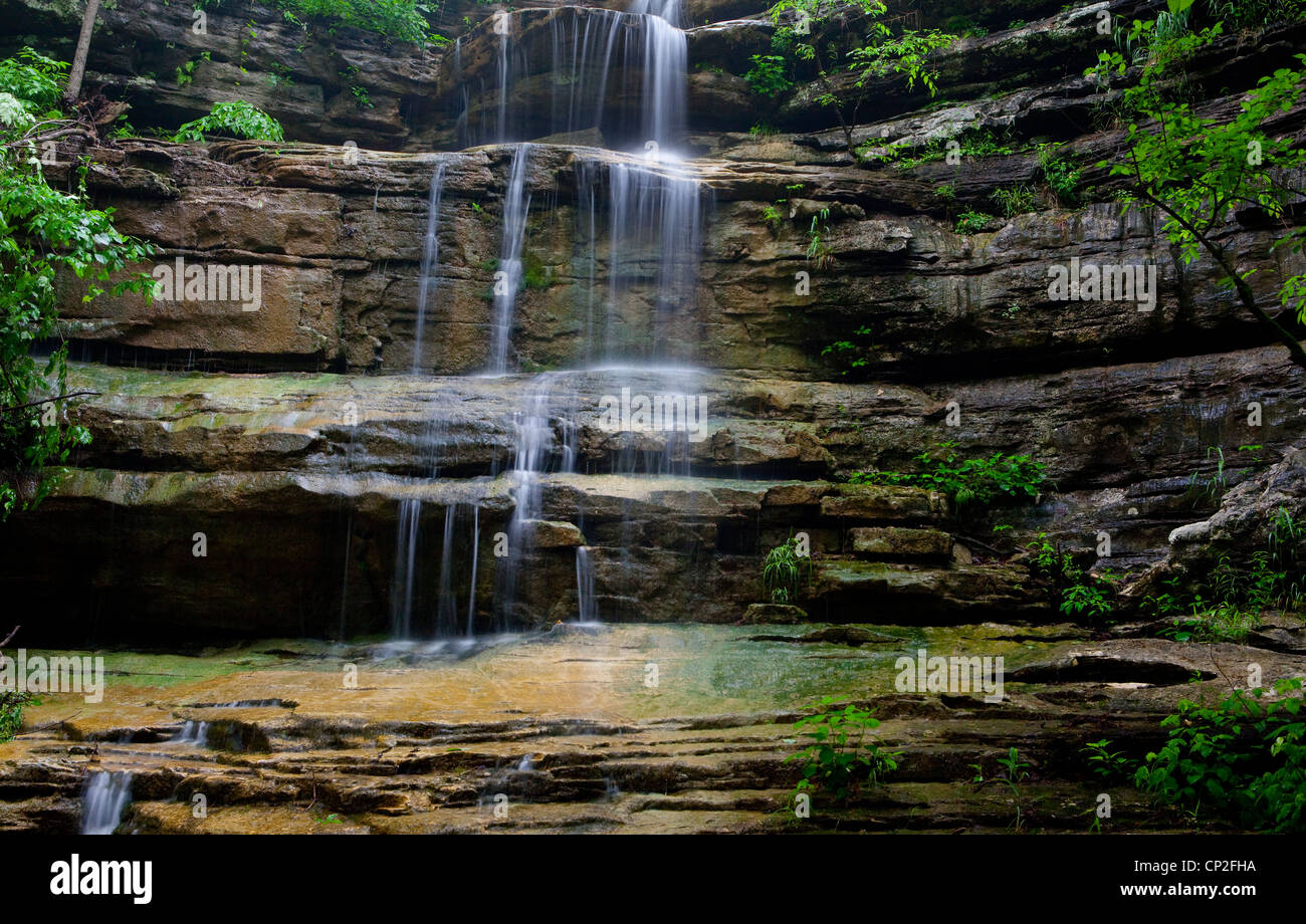 Liles Falls, Ozark Mountains of Arkansas – USA Stock Photo