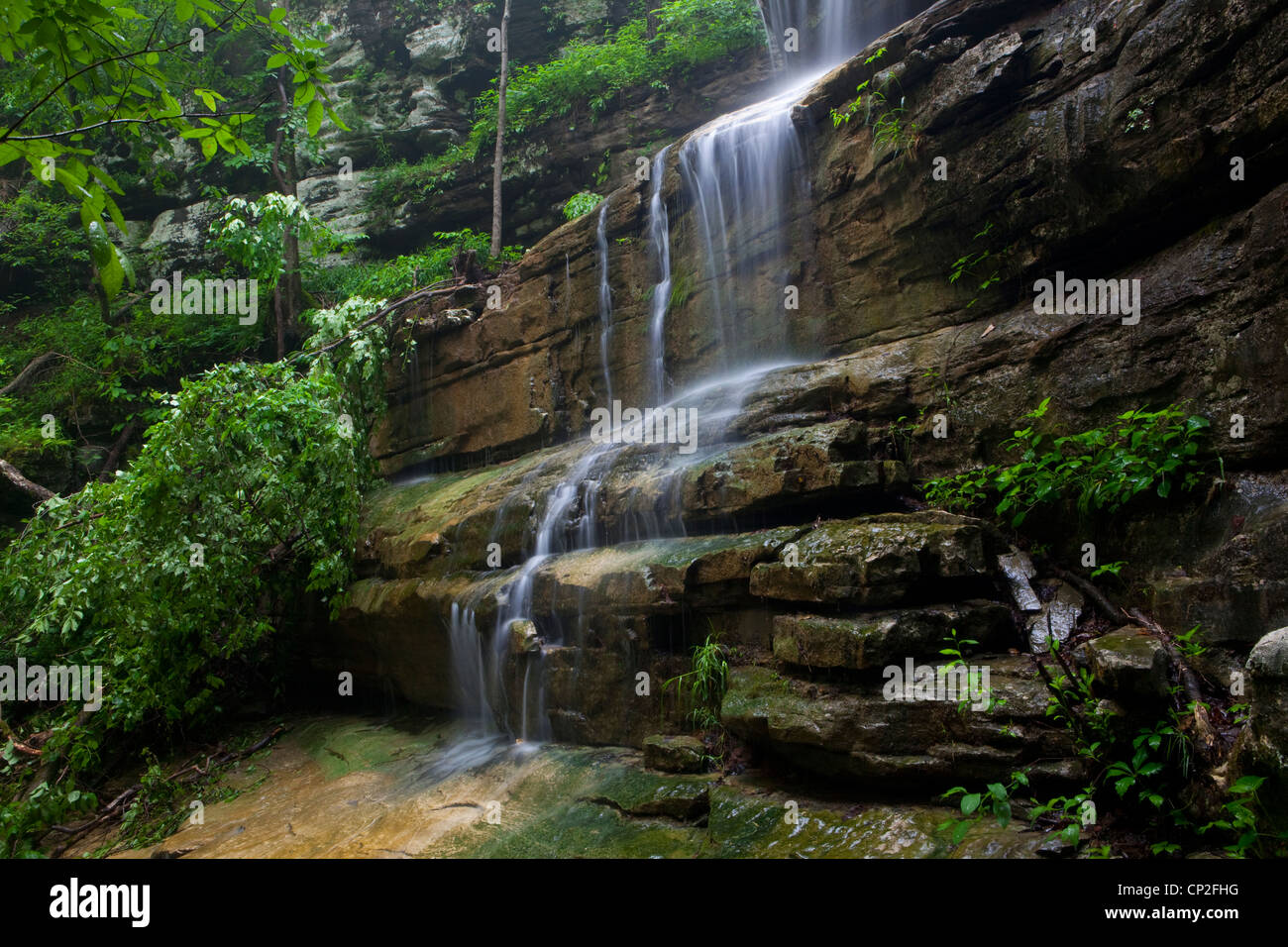 Liles Falls, Ozark Mountains of Arkansas – USA Stock Photo