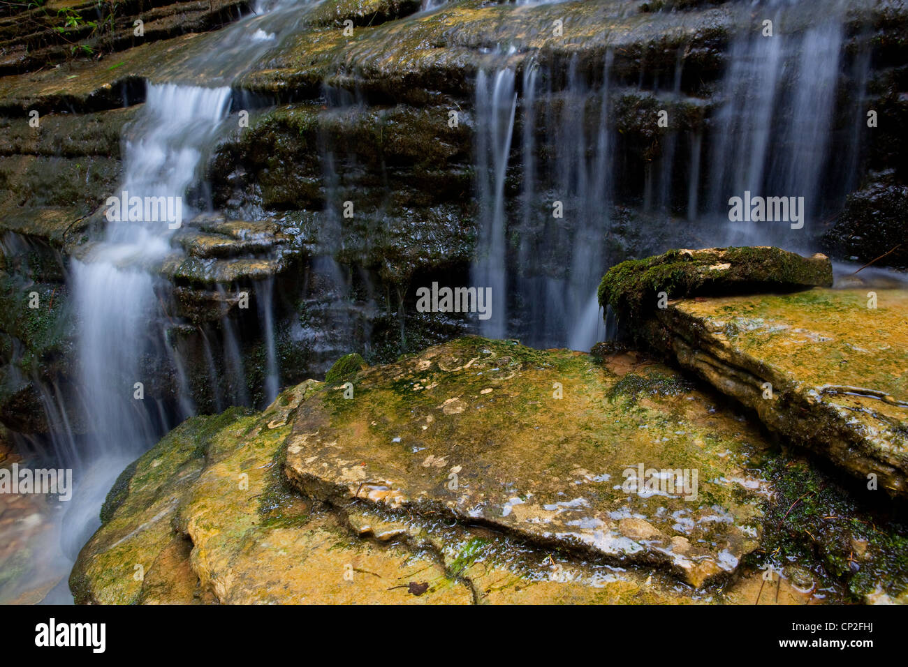 Liles Falls, Ozark Mountains of Arkansas – USA Stock Photo