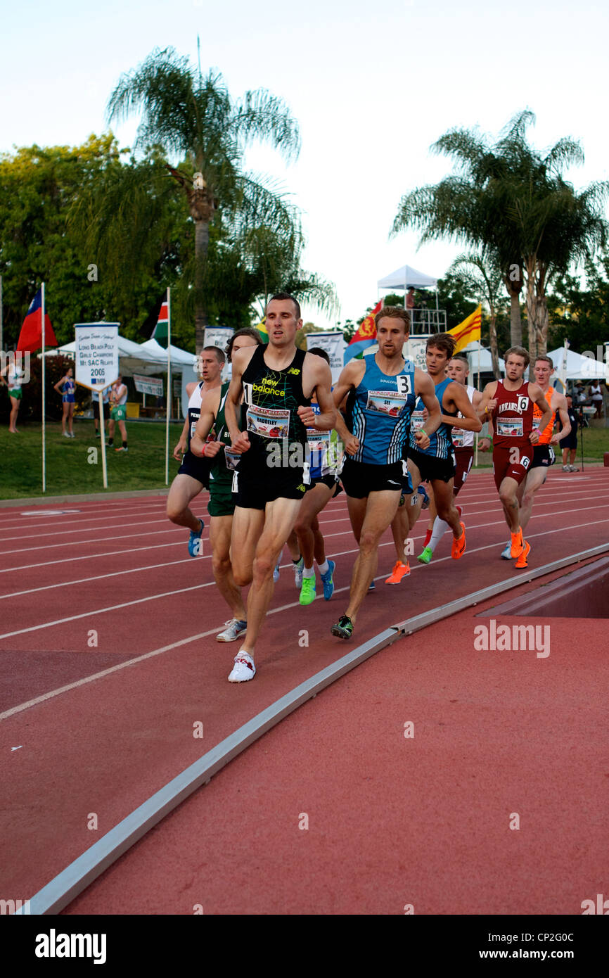 Great Britain's runner Andy Baddeley at the Mt Sac relays 2012, Walnut, California, USA Stock Photo