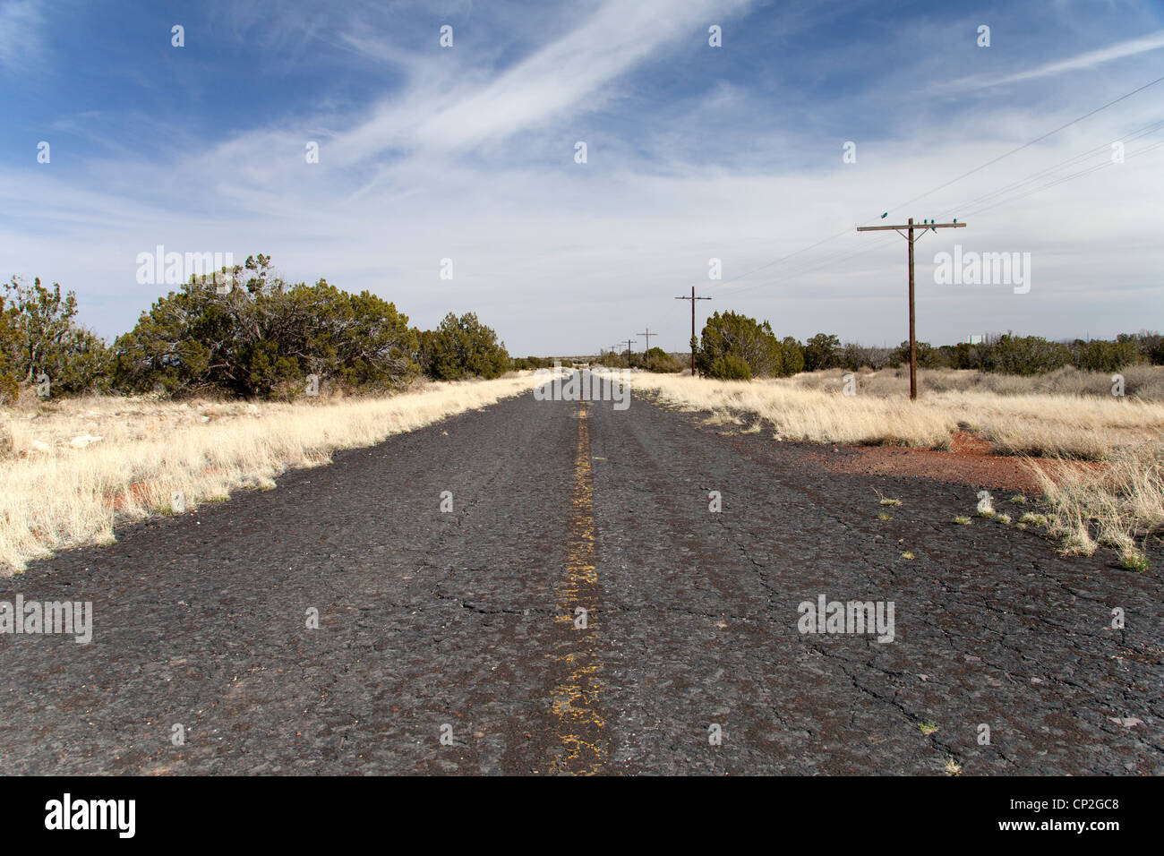 Route 66 east of Winona near Padre Canyon Stock Photo Alamy