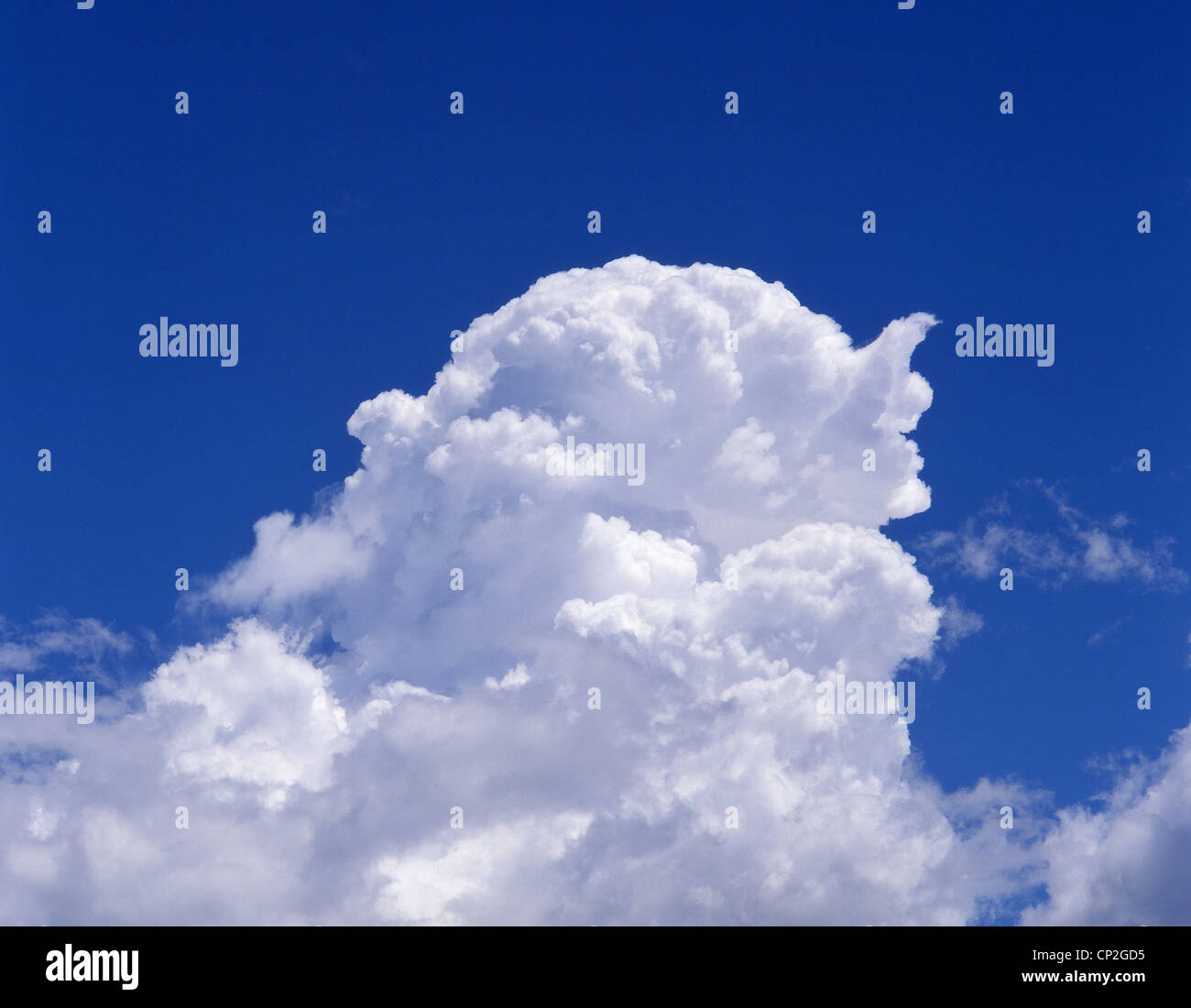 White cumulus clouds and blue sky, Berkshire, England, United Kingdom Stock Photo