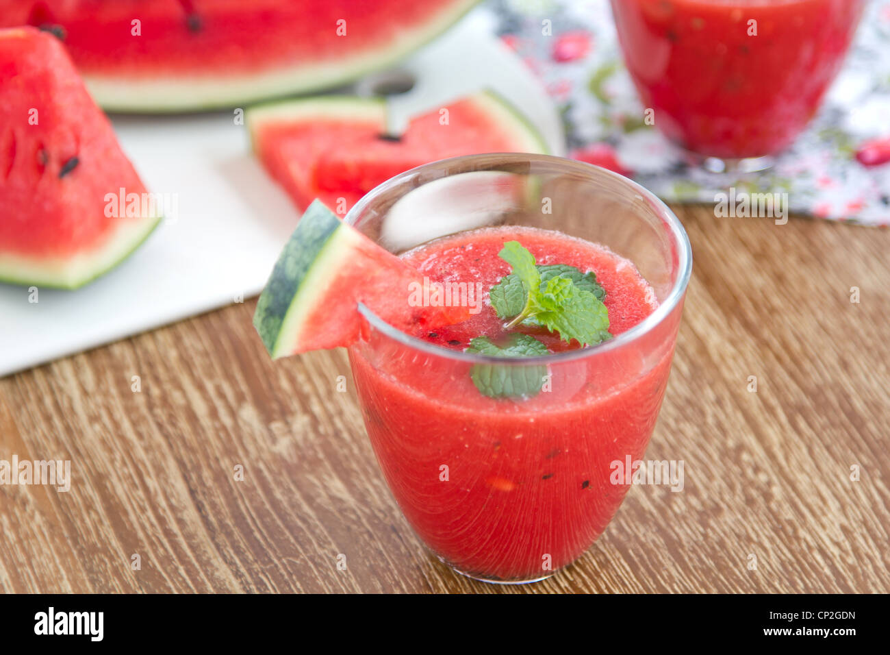 Watermelon fruit juice mint hi-res stock photography and images - Alamy