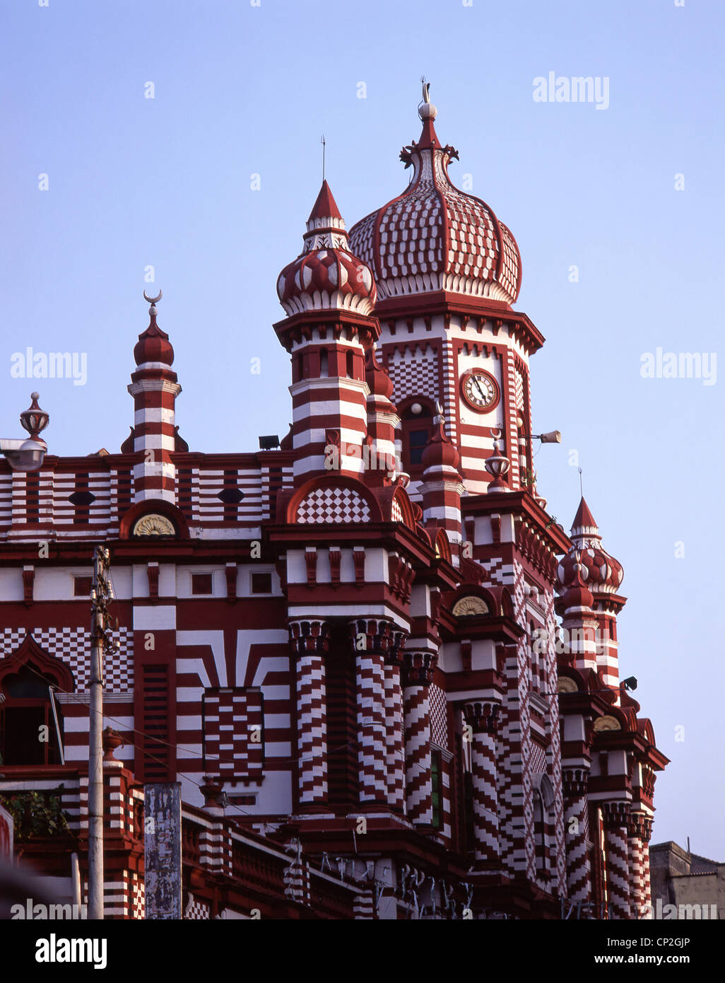 The Jami Ul Alfar mosque, Pettah, Colombo, Western Province, Sri Lanka Stock Photo