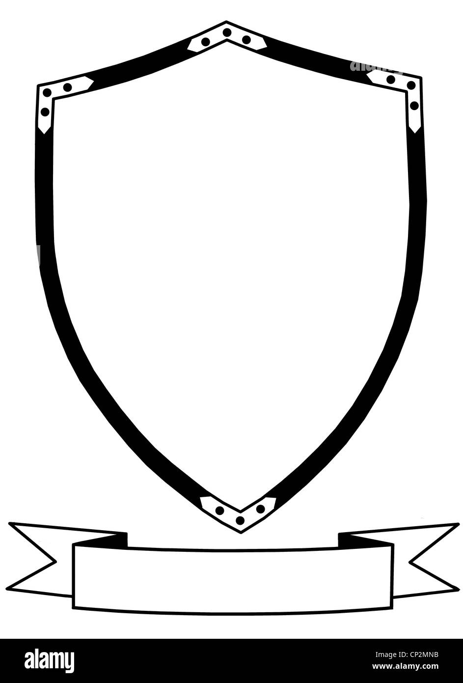 Blank Shield With Banner