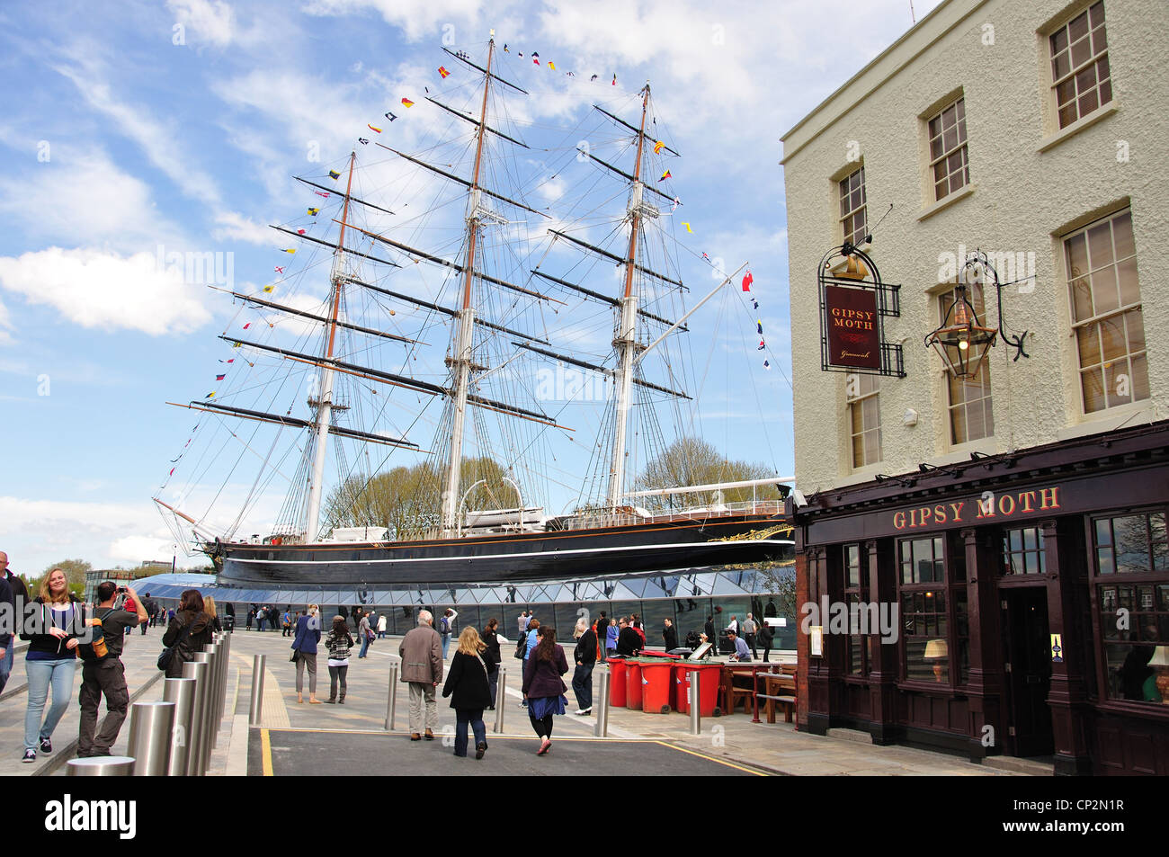 The restored 'Cutty Sark' Clipper Ship, Greenwich, London Borough of Greenwich, Greater London, England, United Kingdom Stock Photo