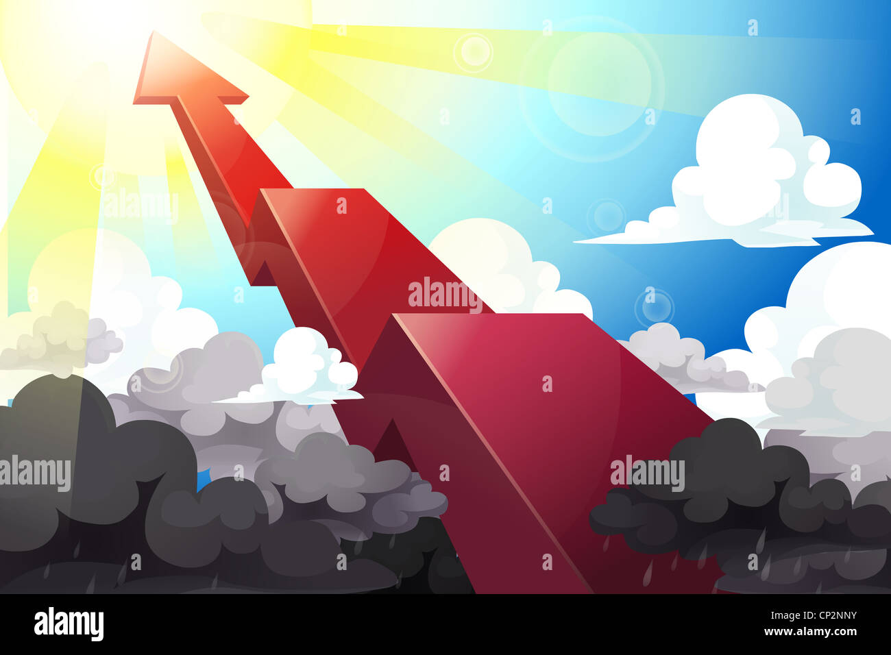 Rising up arrow Stock Photo - Alamy