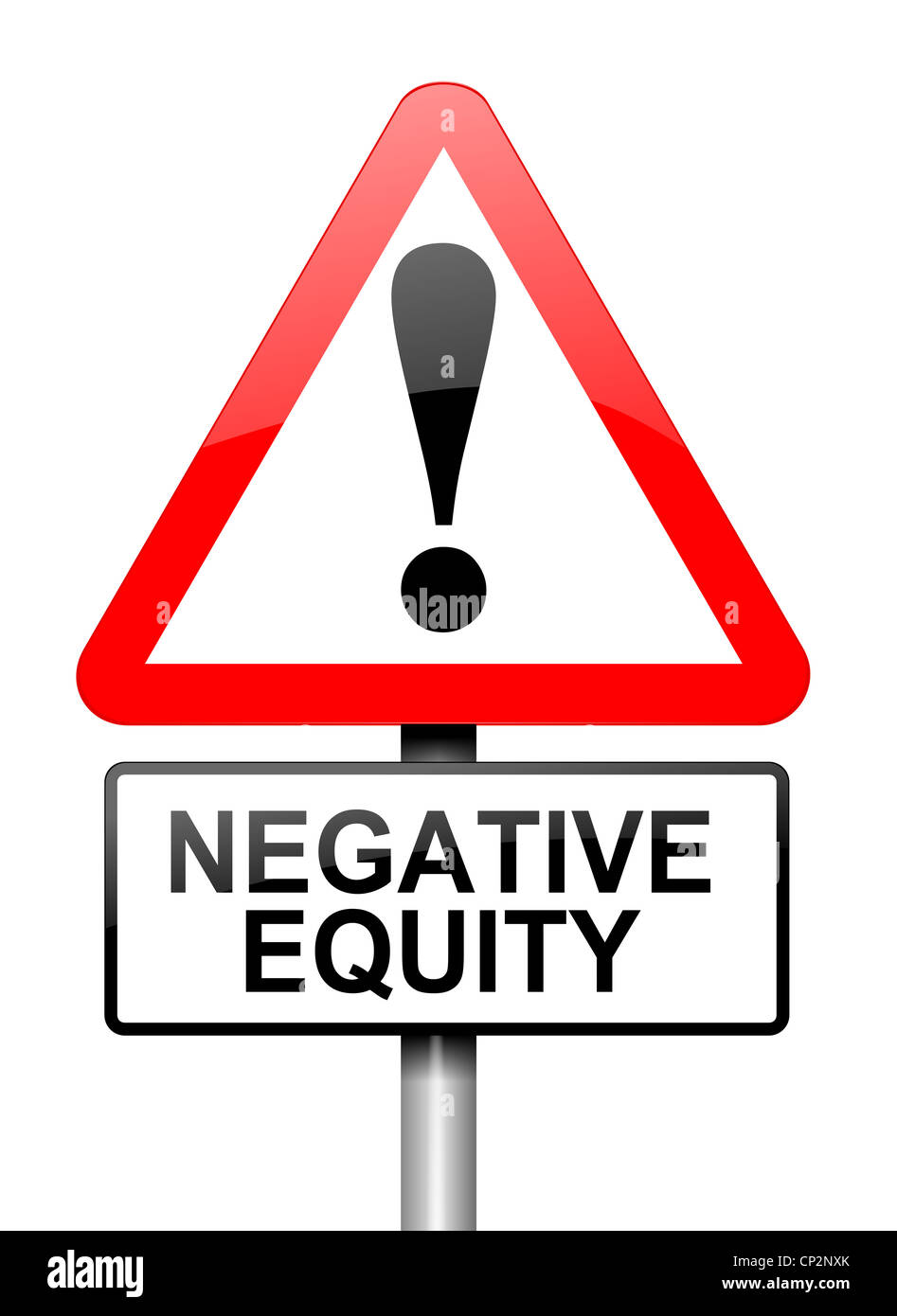 Negative equity. Stock Photo