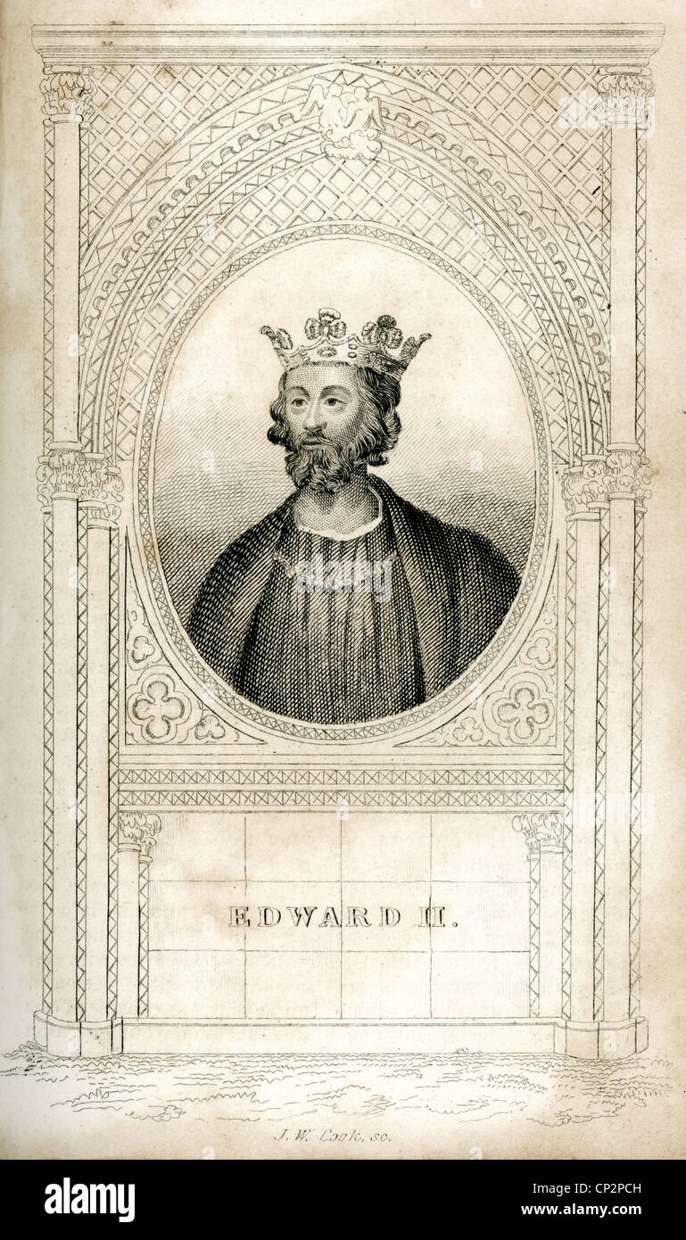 Portrait of King Edward II of England. Stock Photo