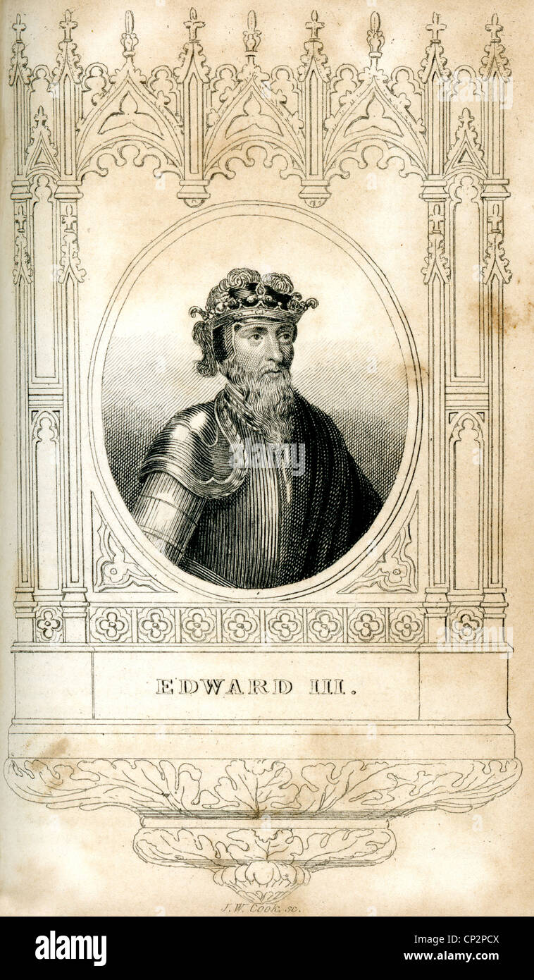 Portrait of King Edward III of England. Stock Photo
