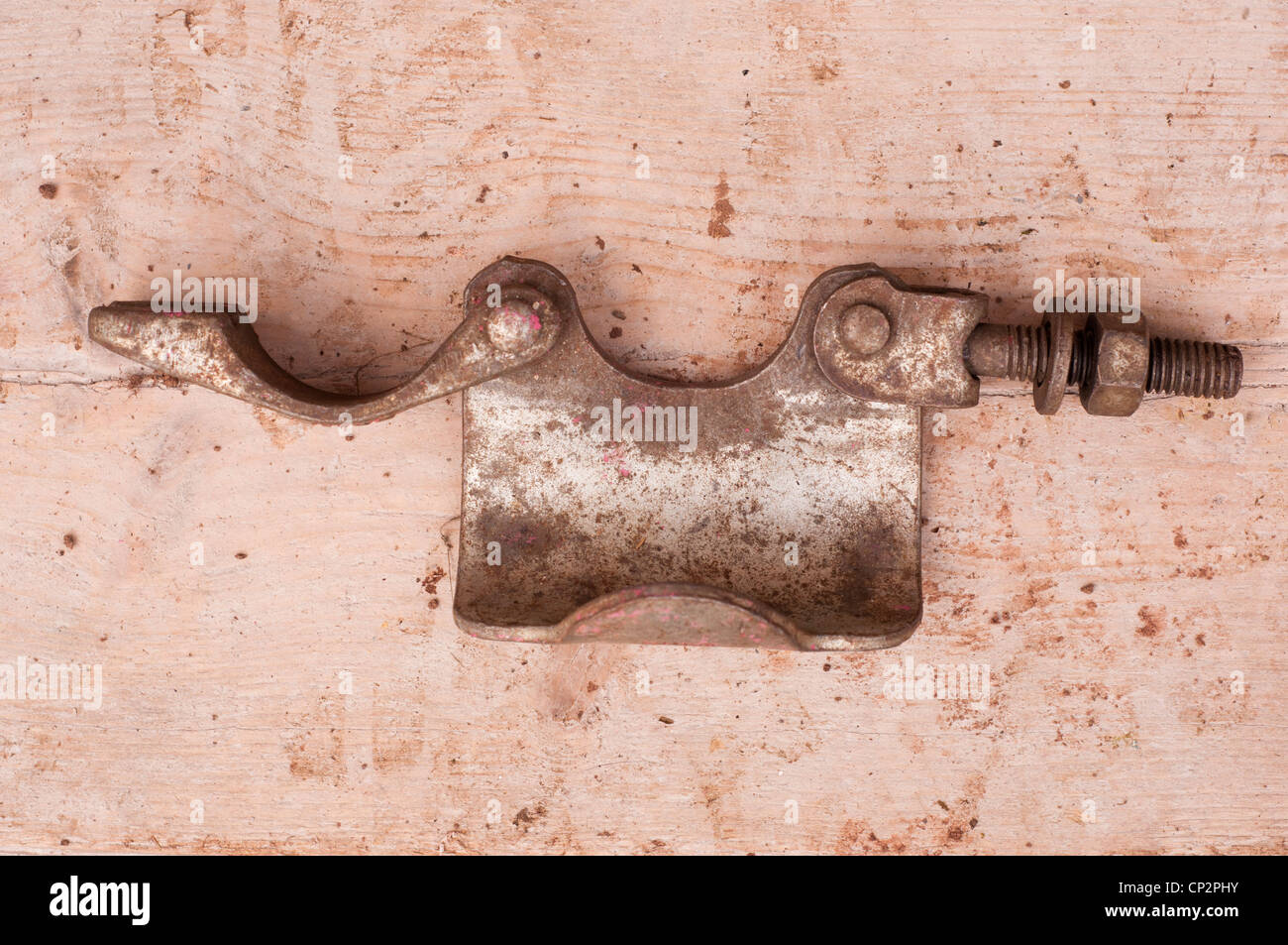 Scaffold connectors joining scaffolding poles together Stock Photo Alamy