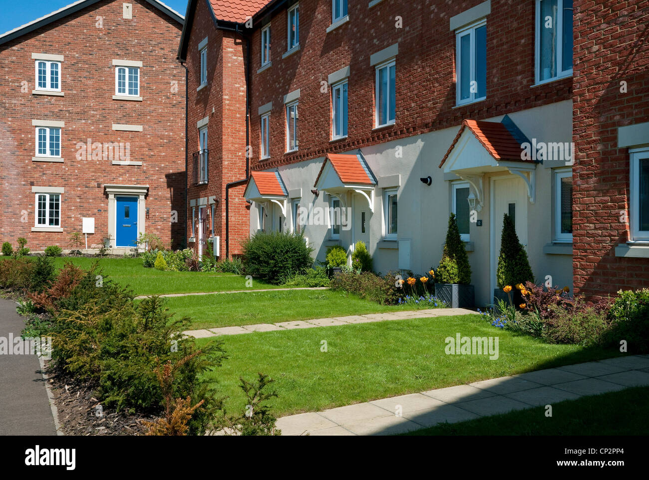 new build housing development Stock Photo Alamy