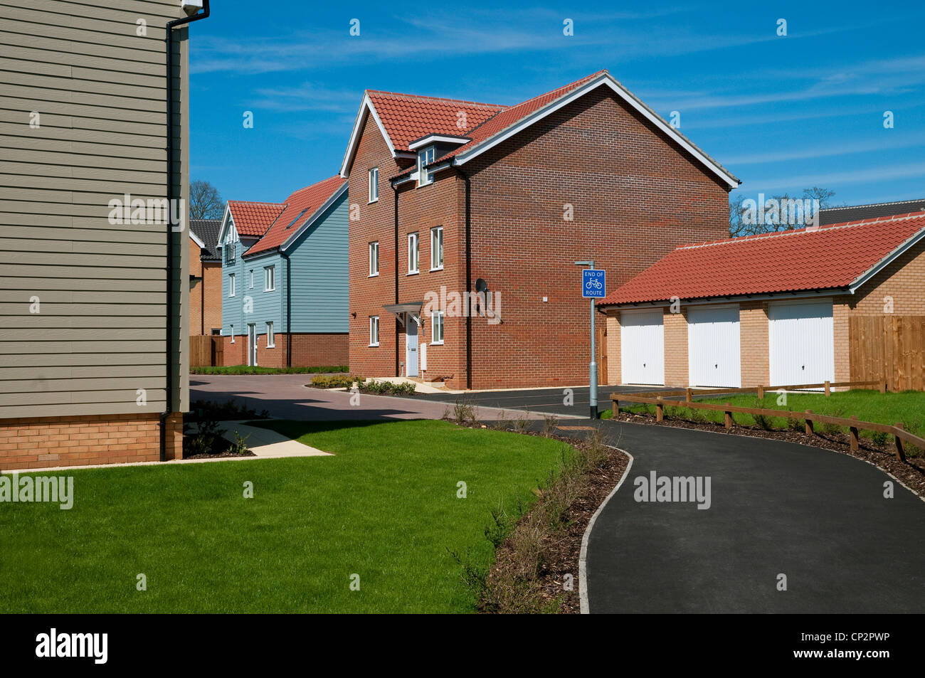 new build housing development Stock Photo Alamy