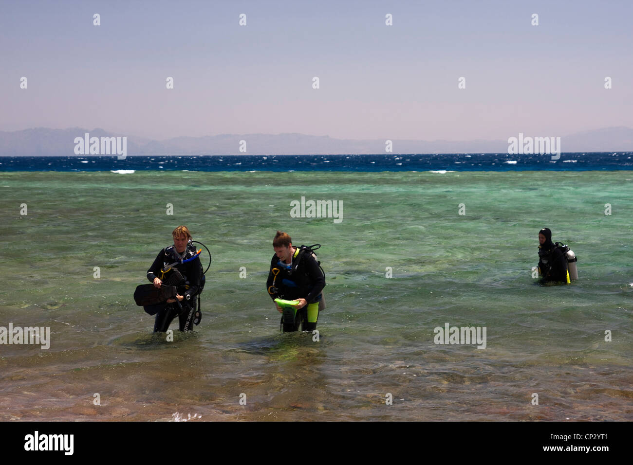Blue Hole diving site at Dahab Egypt Stock Photo Alamy
