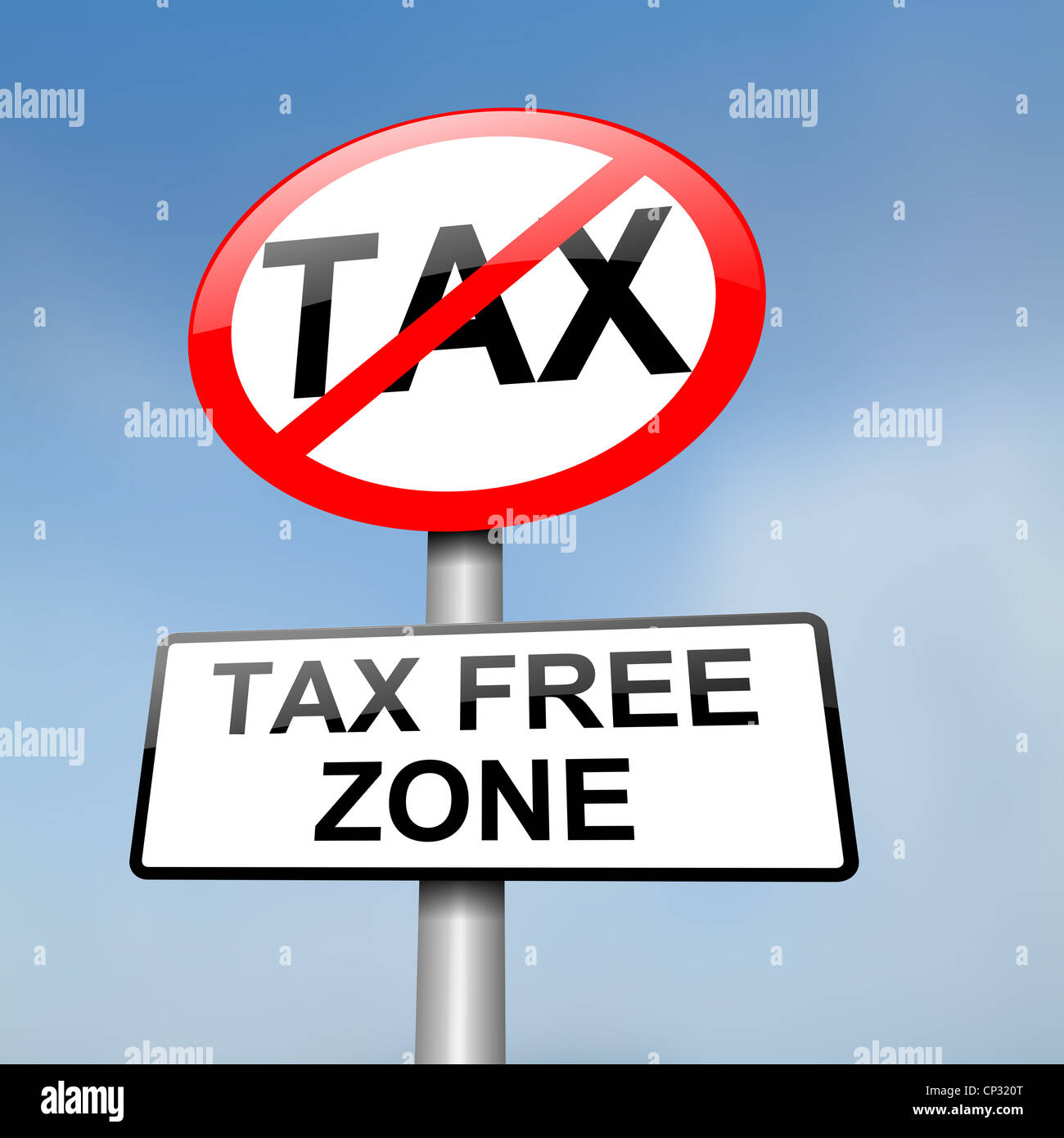 Tax free zone Stock Photo Alamy