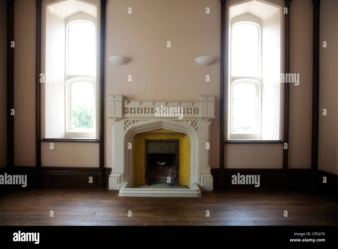 Fireplace, Whistable Castle, Whitstable, Kent, England, UK Stock Photo