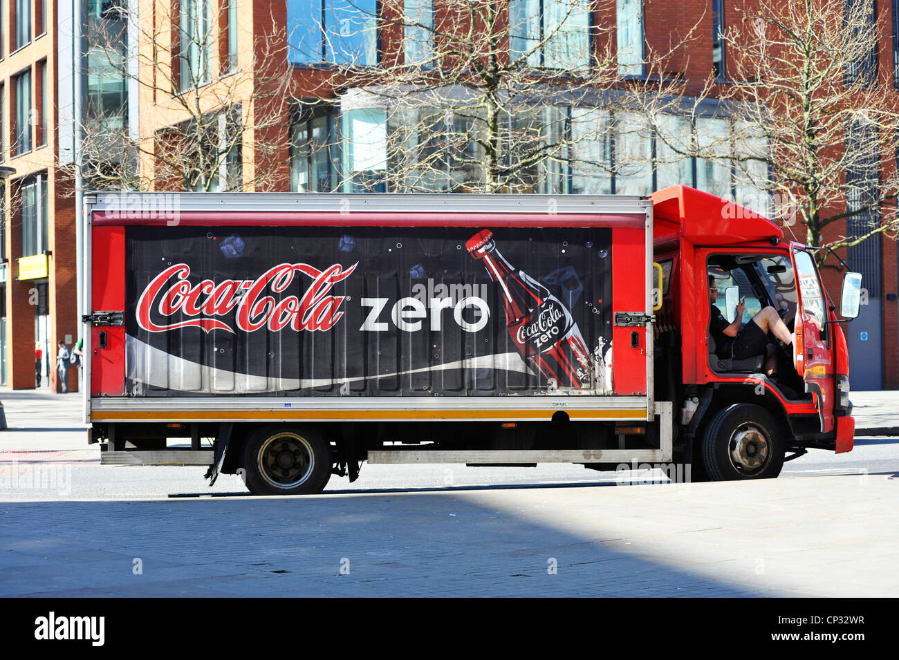 Coca Cola Zero delivery truck in Manchester, UK. Stock Photo
