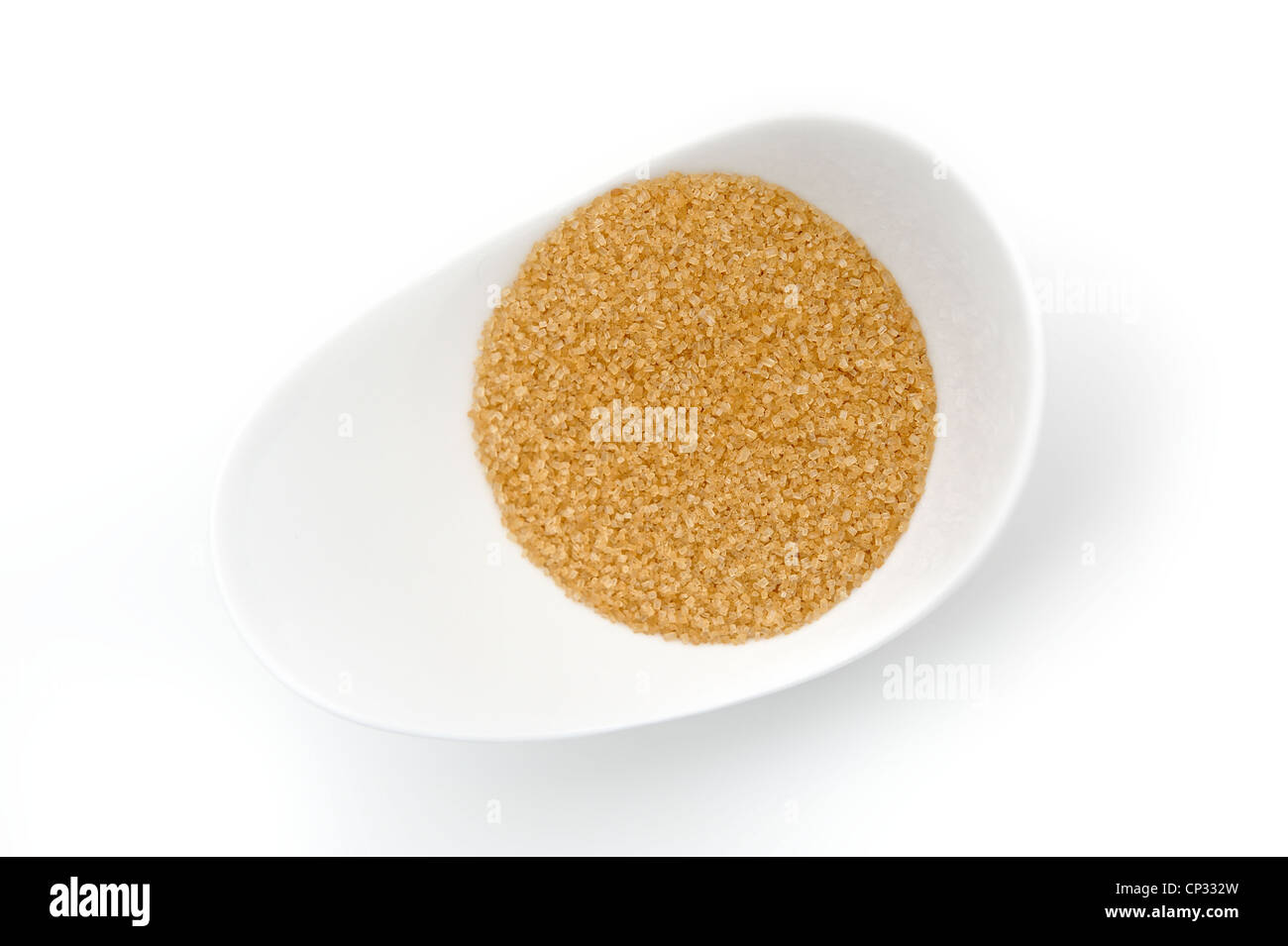 brown sugar in a white pausa dish Stock Photo