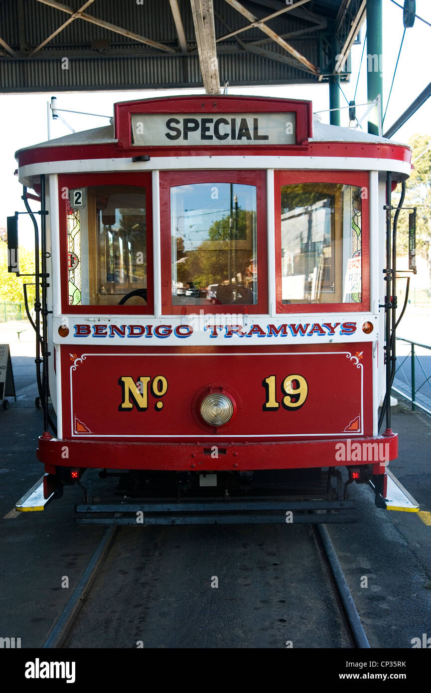 historic Bendigo city tram Stock Photo