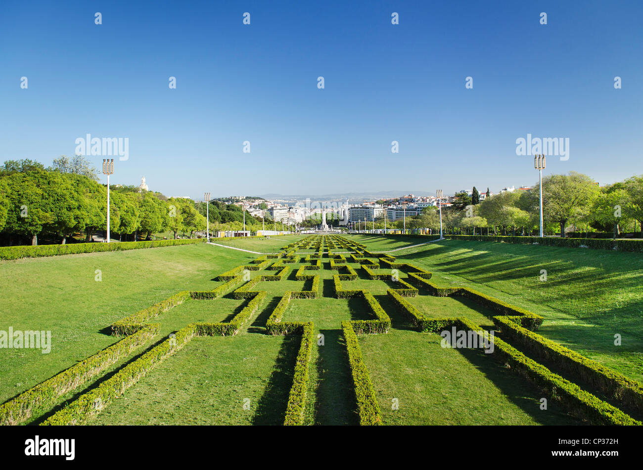 eduardo VII park gardens in lisbon portugal Stock Photo