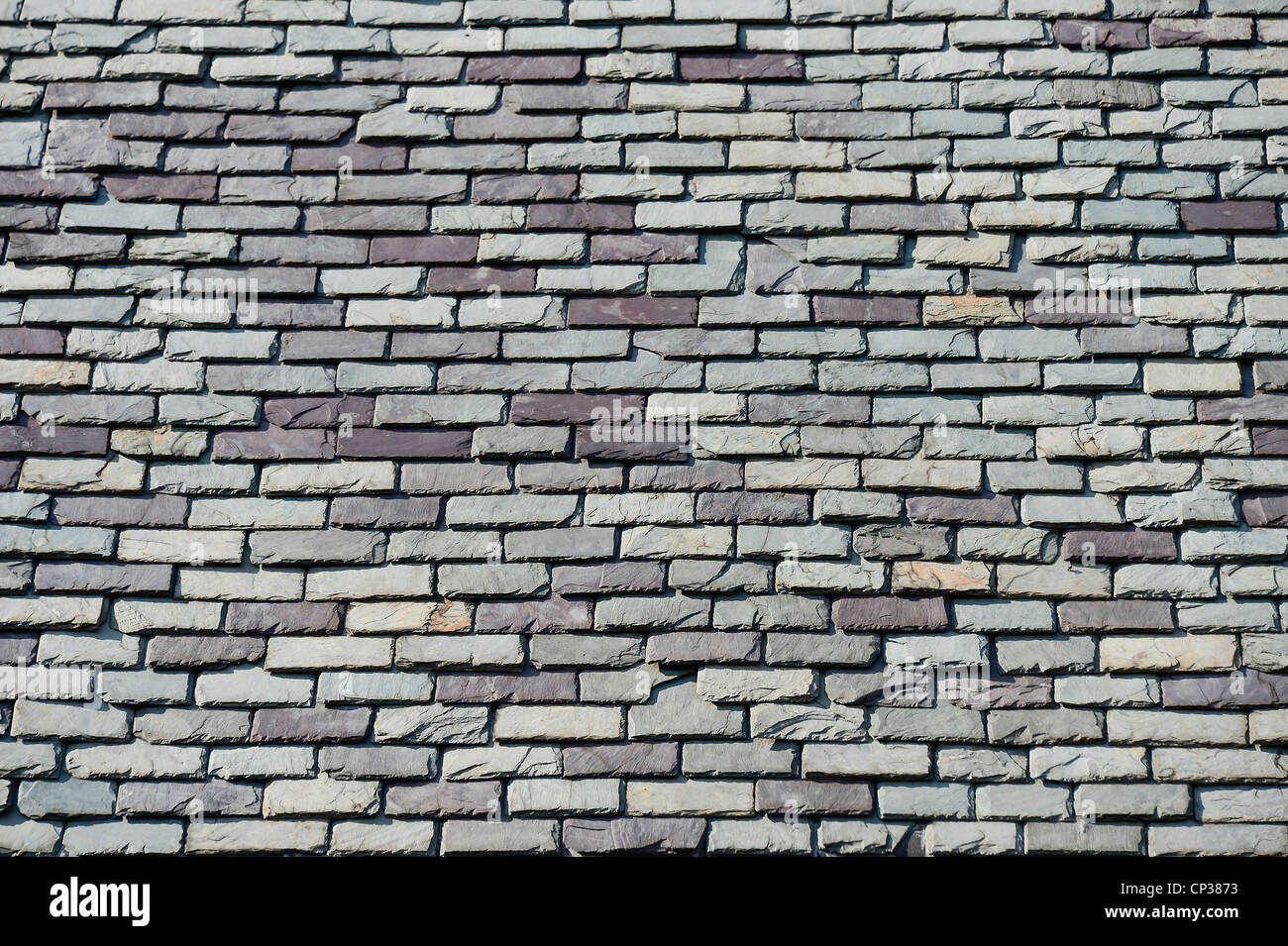 Slate roof detail. Stock Photo