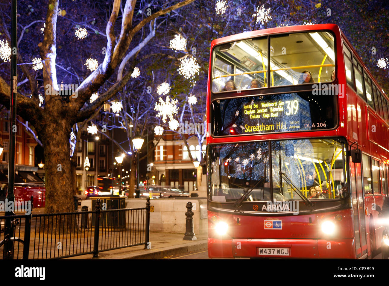 London, UK November 30, 2011 Christmas Lights Display on Sloane