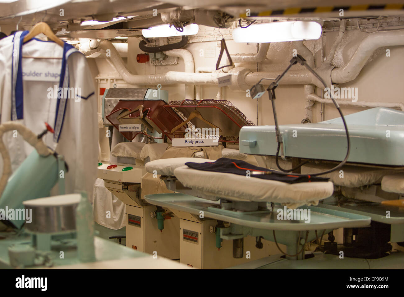 Laundry room on board Royal Yacht Britannia, Edinburgh Scotland UK