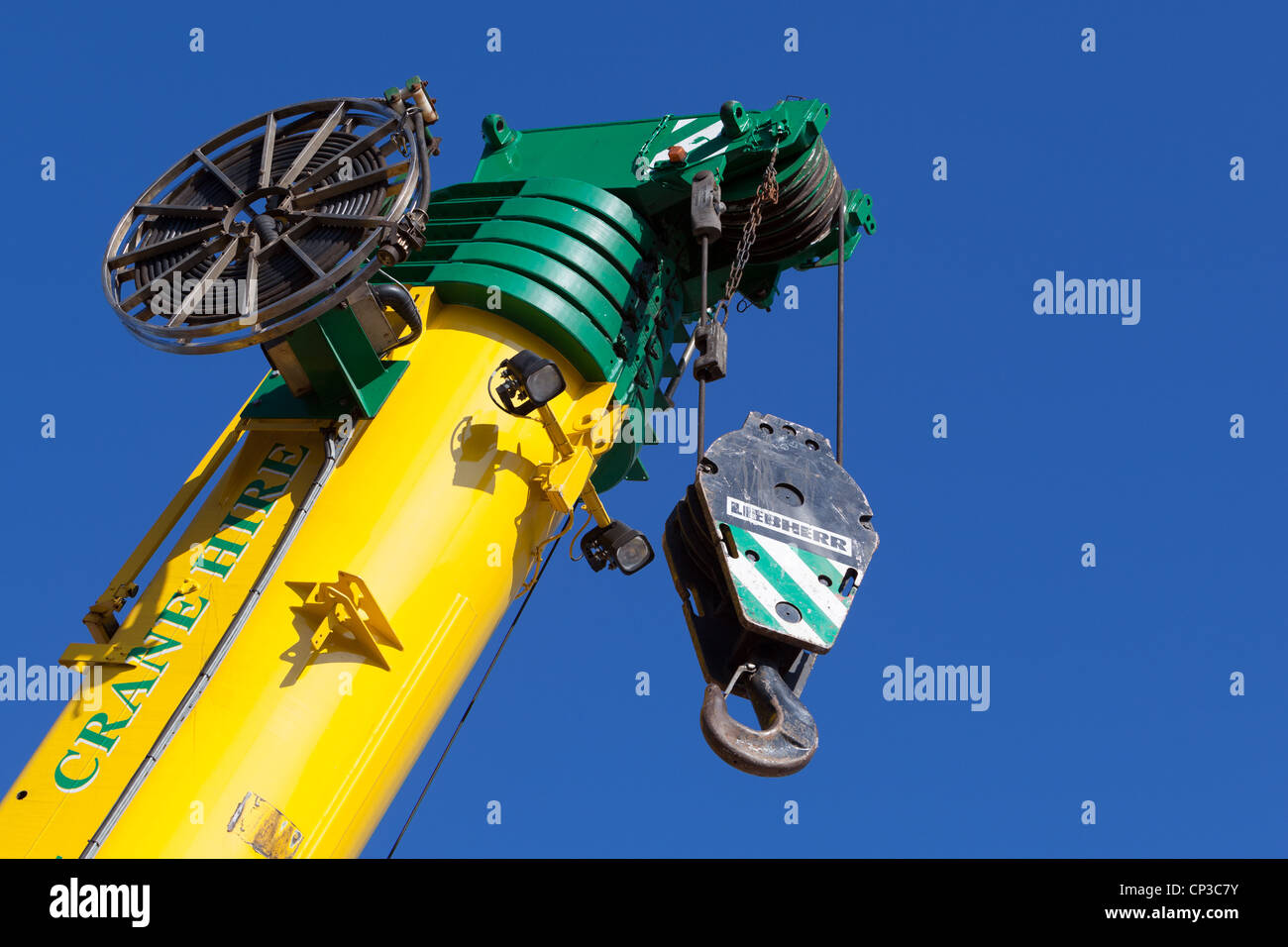 Mobile cranes for cargo handling at Montrose Port Scotland UK Stock Photo Alamy