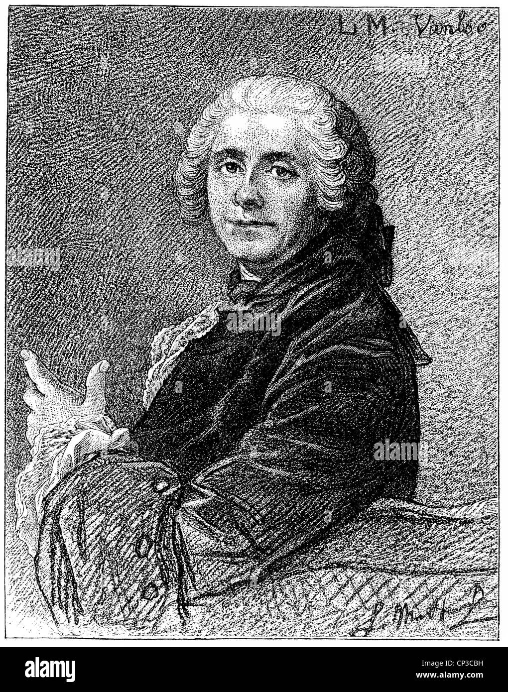 Pierre Carlet de Marivaux also known as Pierre de Chamblain de Marivaux, 1688 - 1763, a French writer Stock Photo