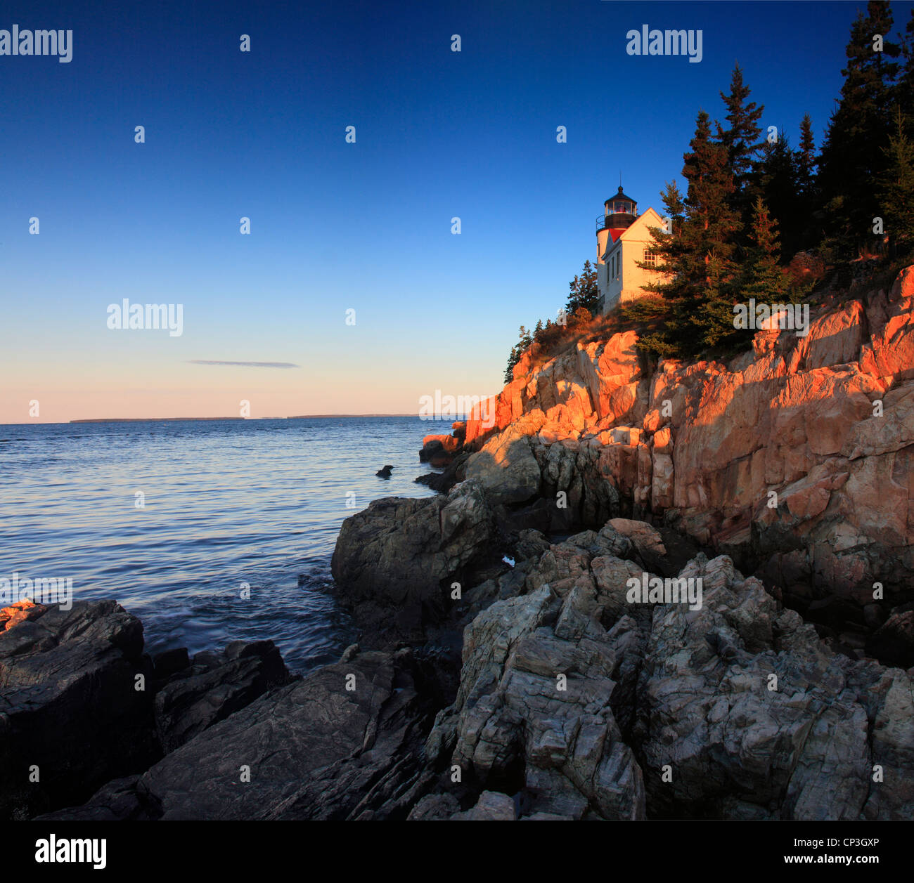 Photo of Bass Harbor Head Lighthouse with an approaching storm, Acadia ...