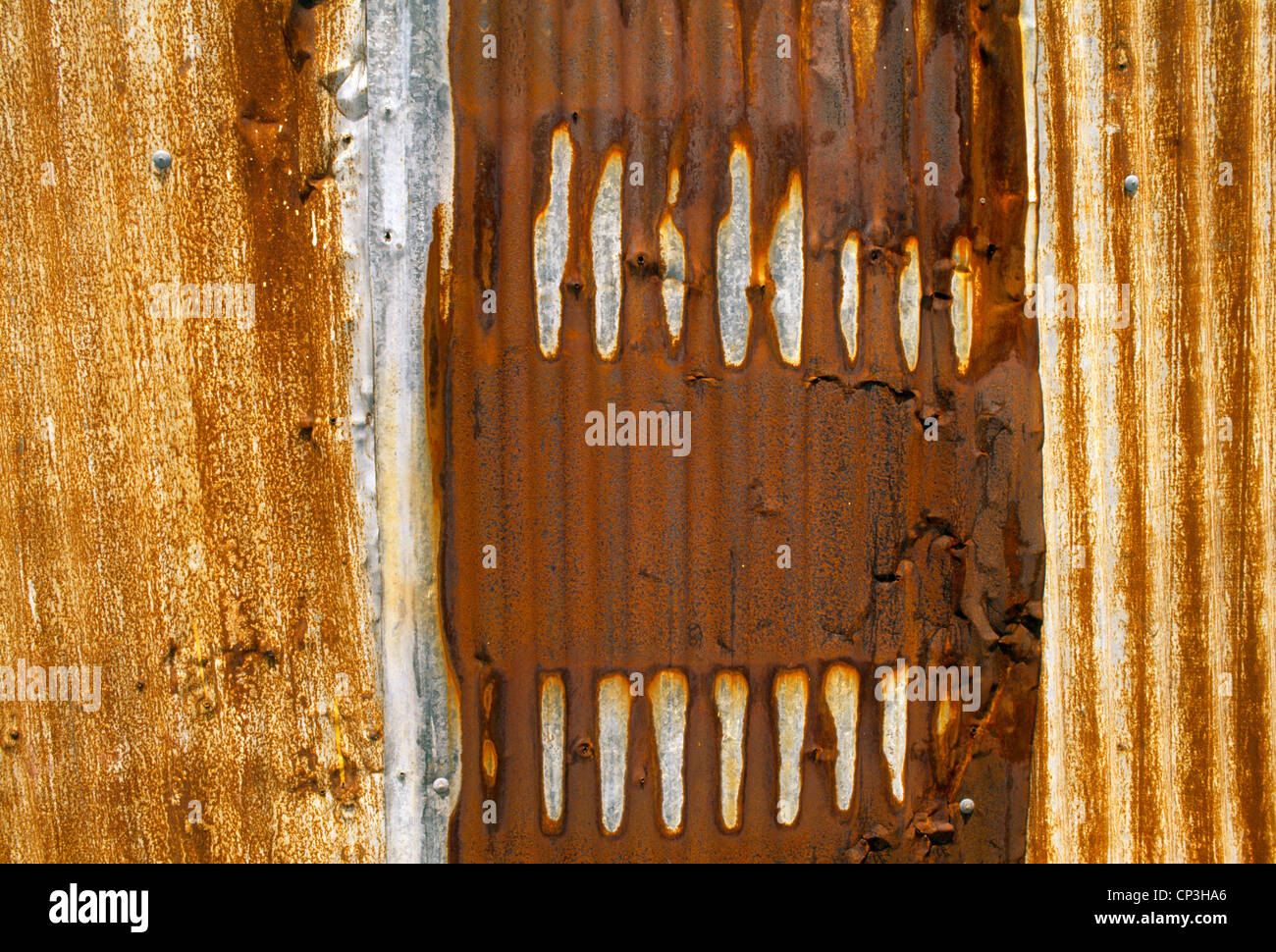 Rusty Corrugated Metal Stock Photo