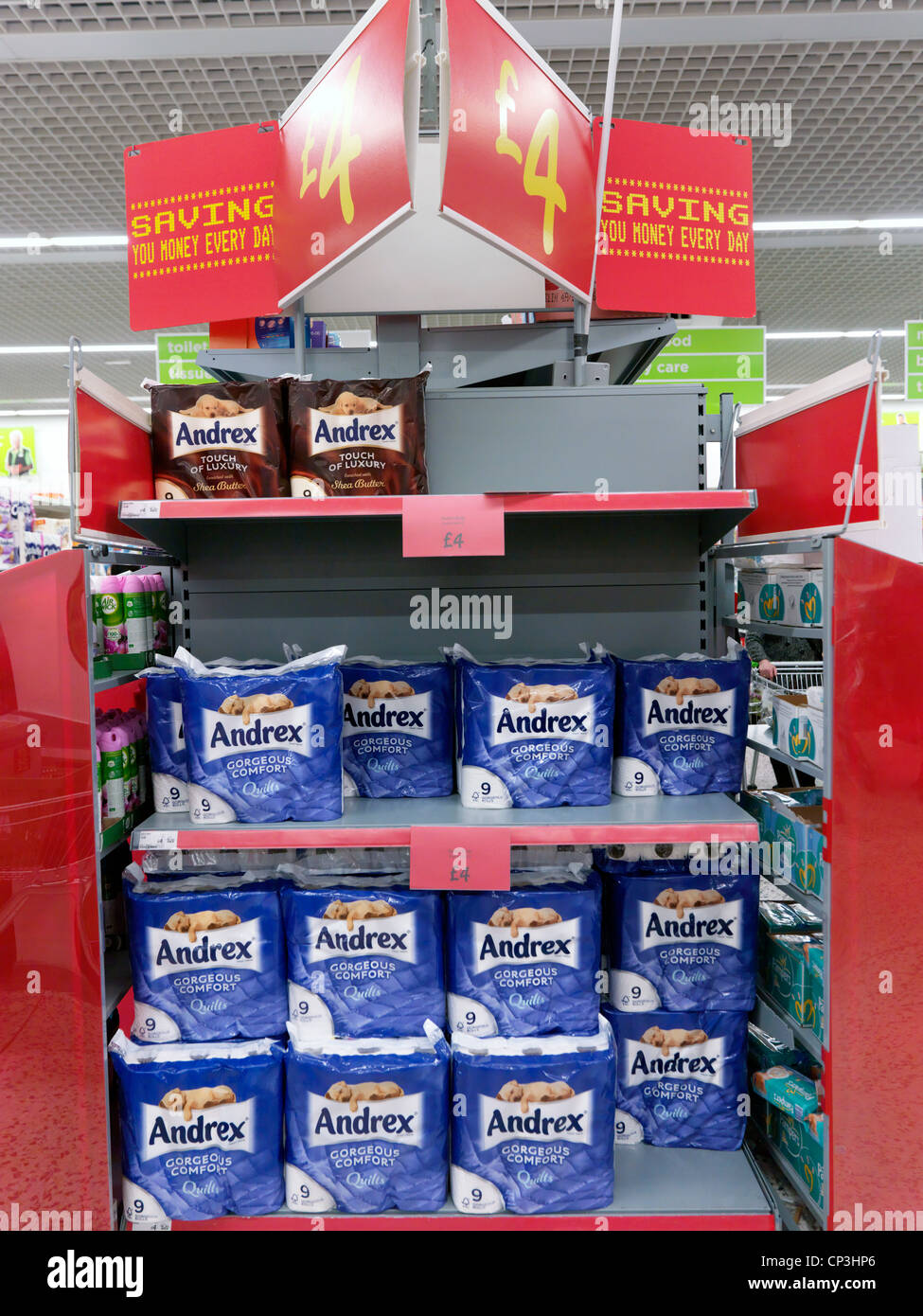 Andrex Toilet Paper On Point Of Sale Display At Supermarket Surrey