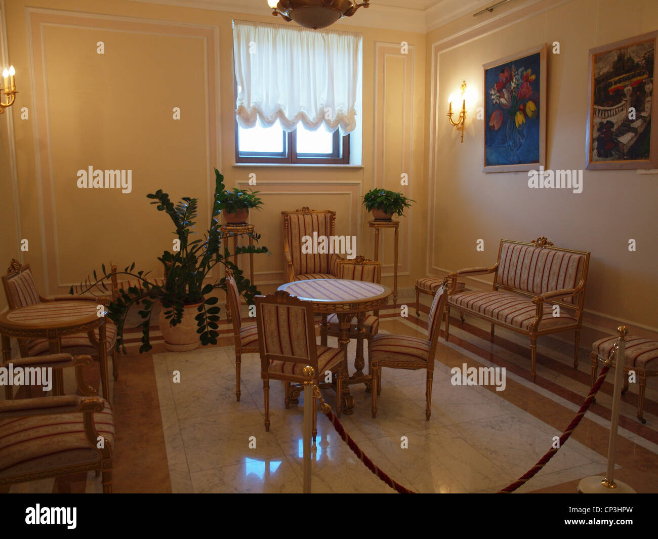 Inside the Constantine Palace in Strelna, St. Petersburg, Russia Stock Photo