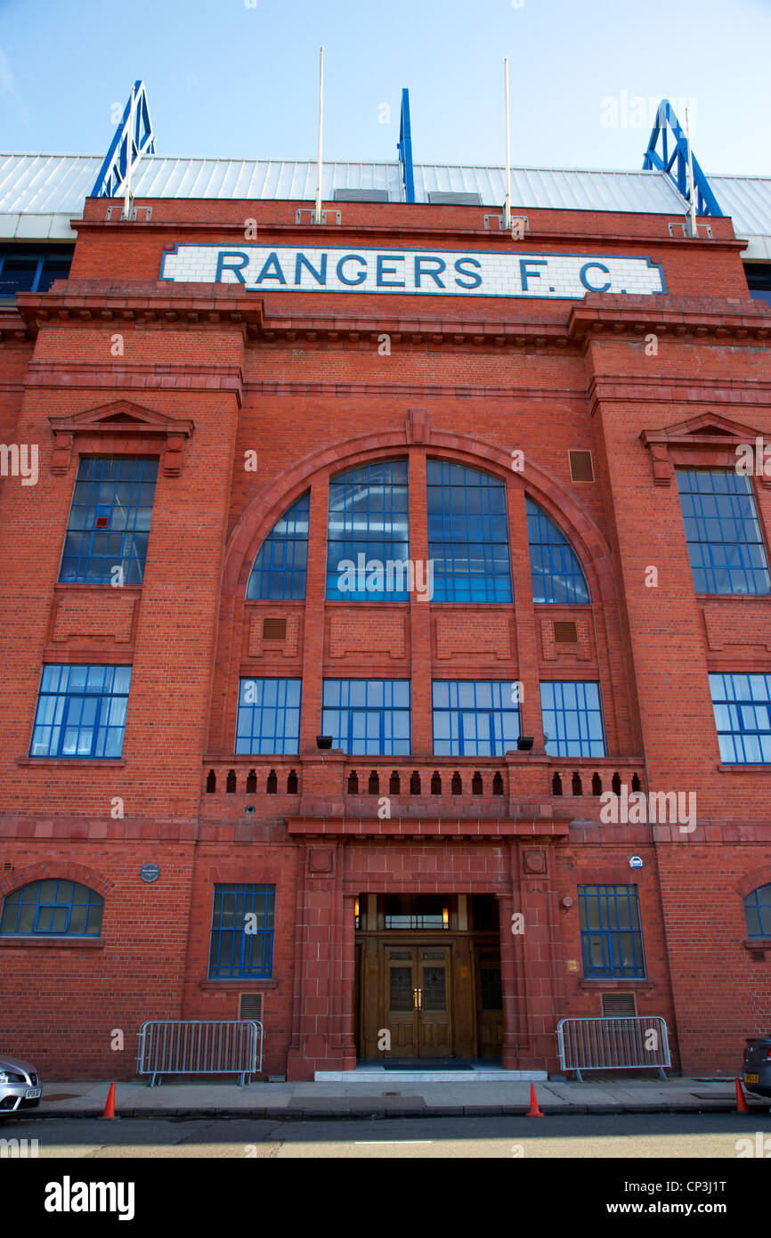 Ibrox stadium home ground to Glasgow Rangers FC Glasgow Scotland Stock Photo