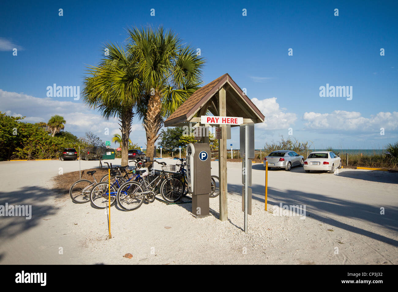 Parking pay machine on Sanibel Island Florida beaches Pay and Display