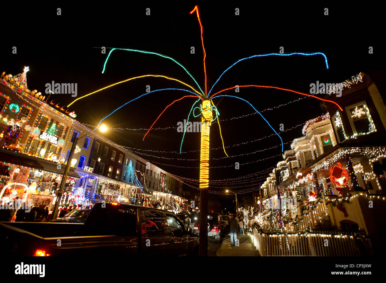 lights decorates houses on 34th street in hampden baltimore maryland stock image - Baltimore 34th Street Christmas Lights lights decorates houses on 34th street in hampden baltimore maryland stock image - Baltimore 34th Street Christmas Lights