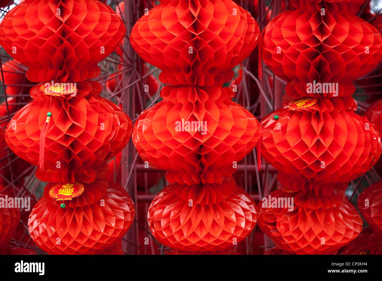 Lucky Red Lanterns Chinese Lunar New Year Decorations Ditan Park ...