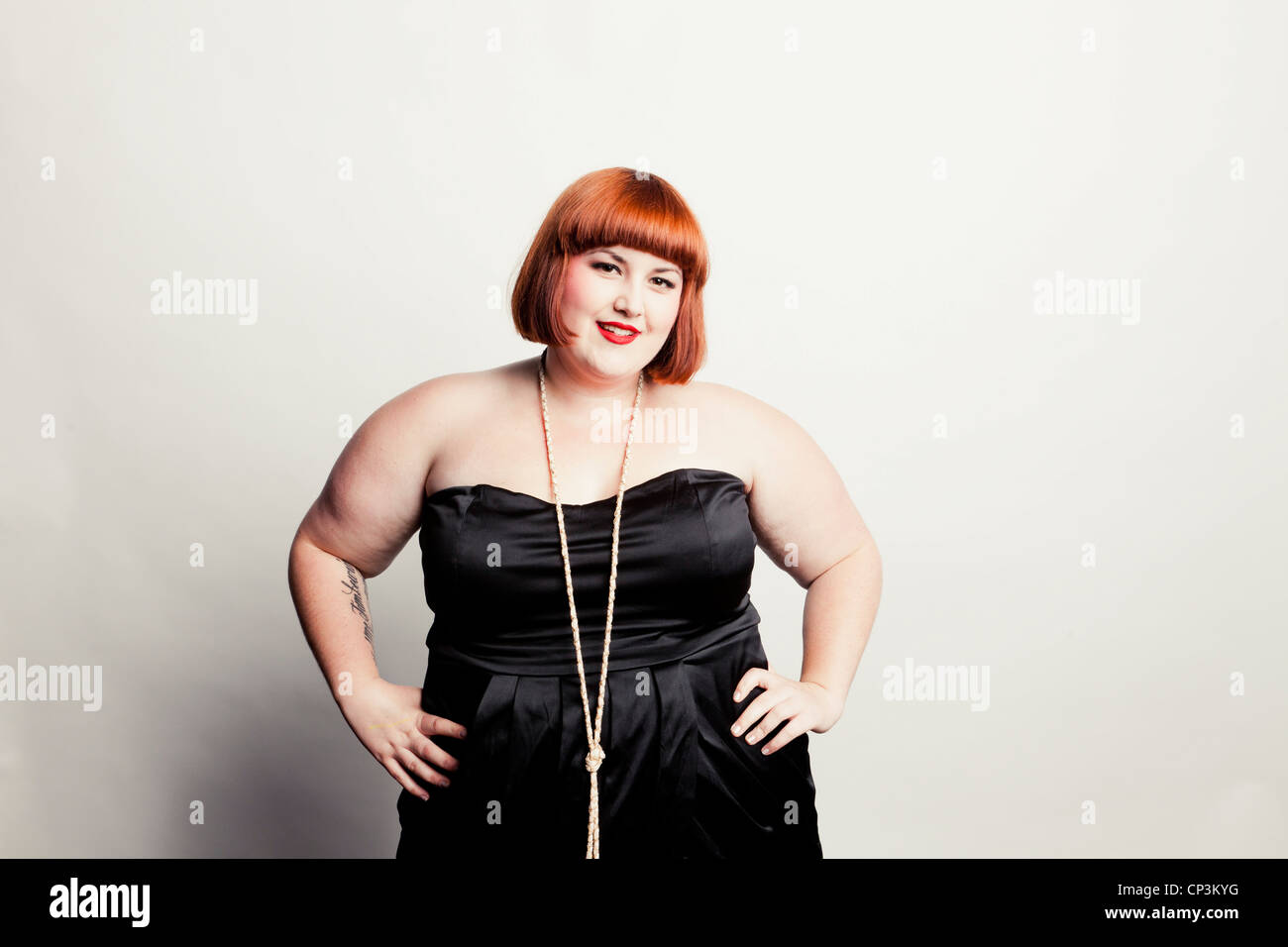 Standing Woman Hands Hips High Resolution Stock Photography and Images ...