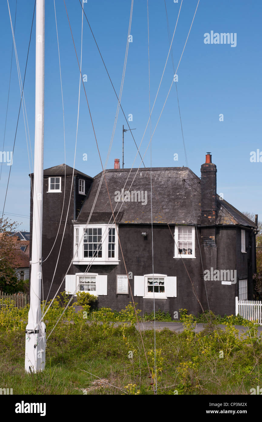 The black Watch House at Rye Harbour Stock Photo