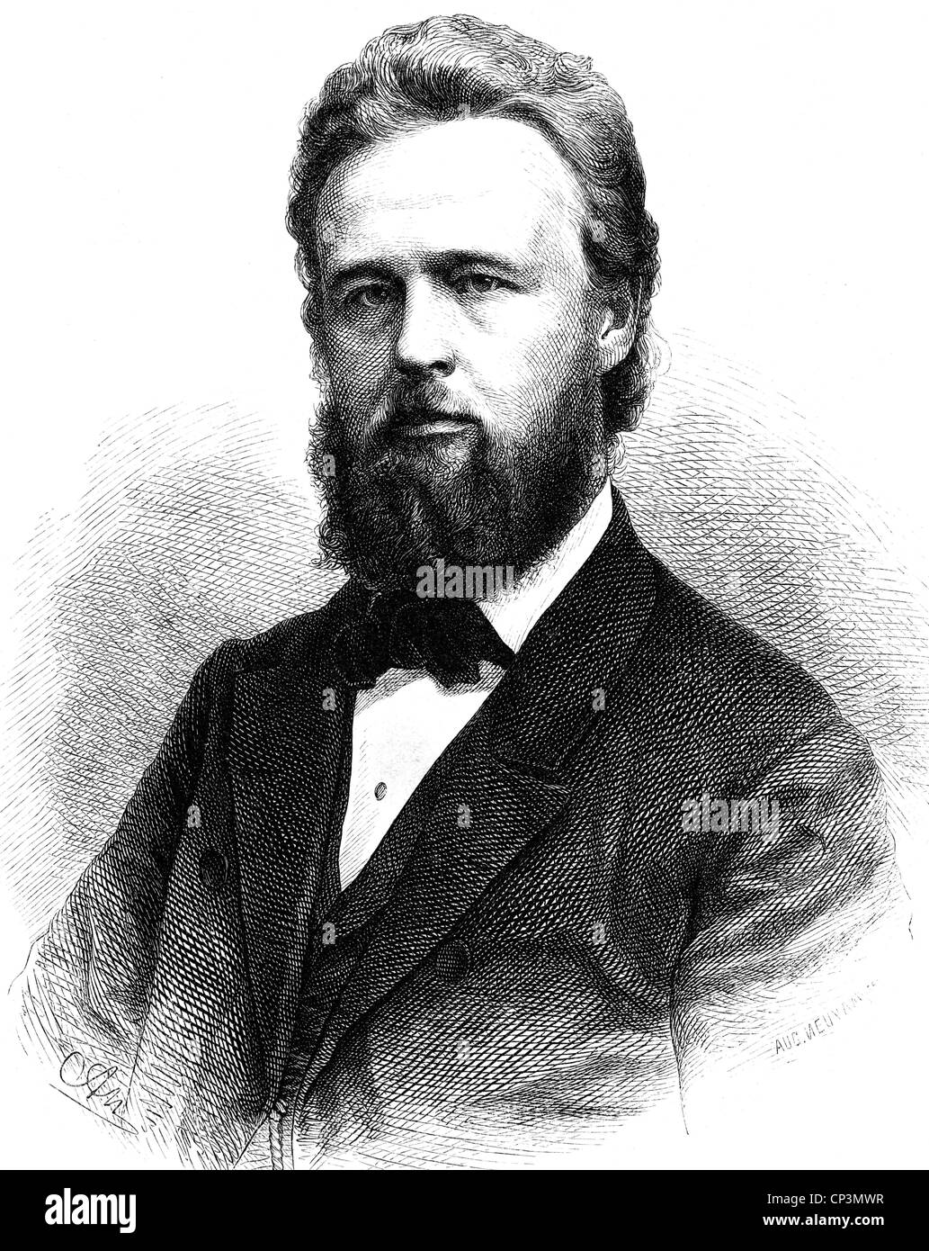 Kapp, Friedrich, 13.4.1824 - 27.10.1884, German politician and historian, portrait, wood engraving, 19th century, Stock Photo