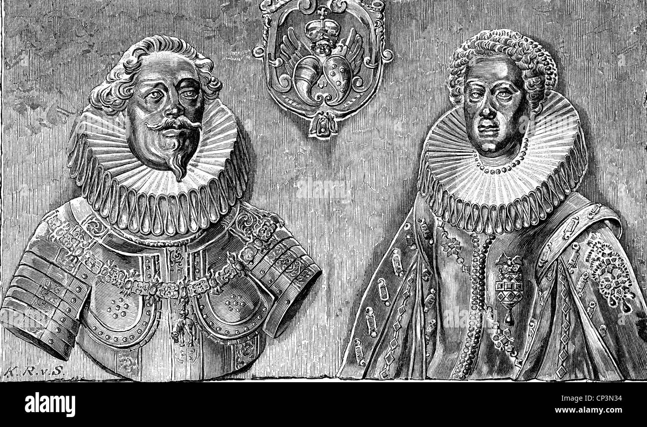 With his wife claudia de medici Black and White Stock Photos & Images