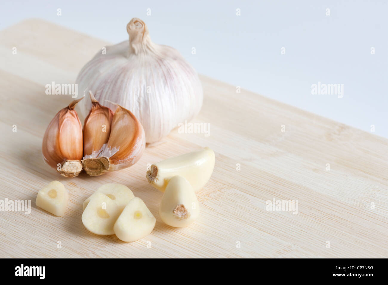 Garlic bulb and cloves Stock Photo