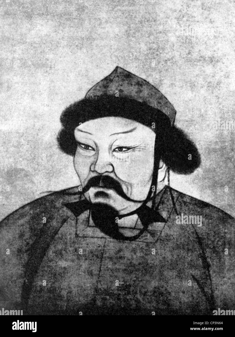 Ogedei Khan, circa 1186 - 1241, Khagan of the Mongol Empire 1229 - 1241, son of Genghis Khan, portrait, print after painting from the 14th century, Artist's Copyright has not to be cleared Stock Photo