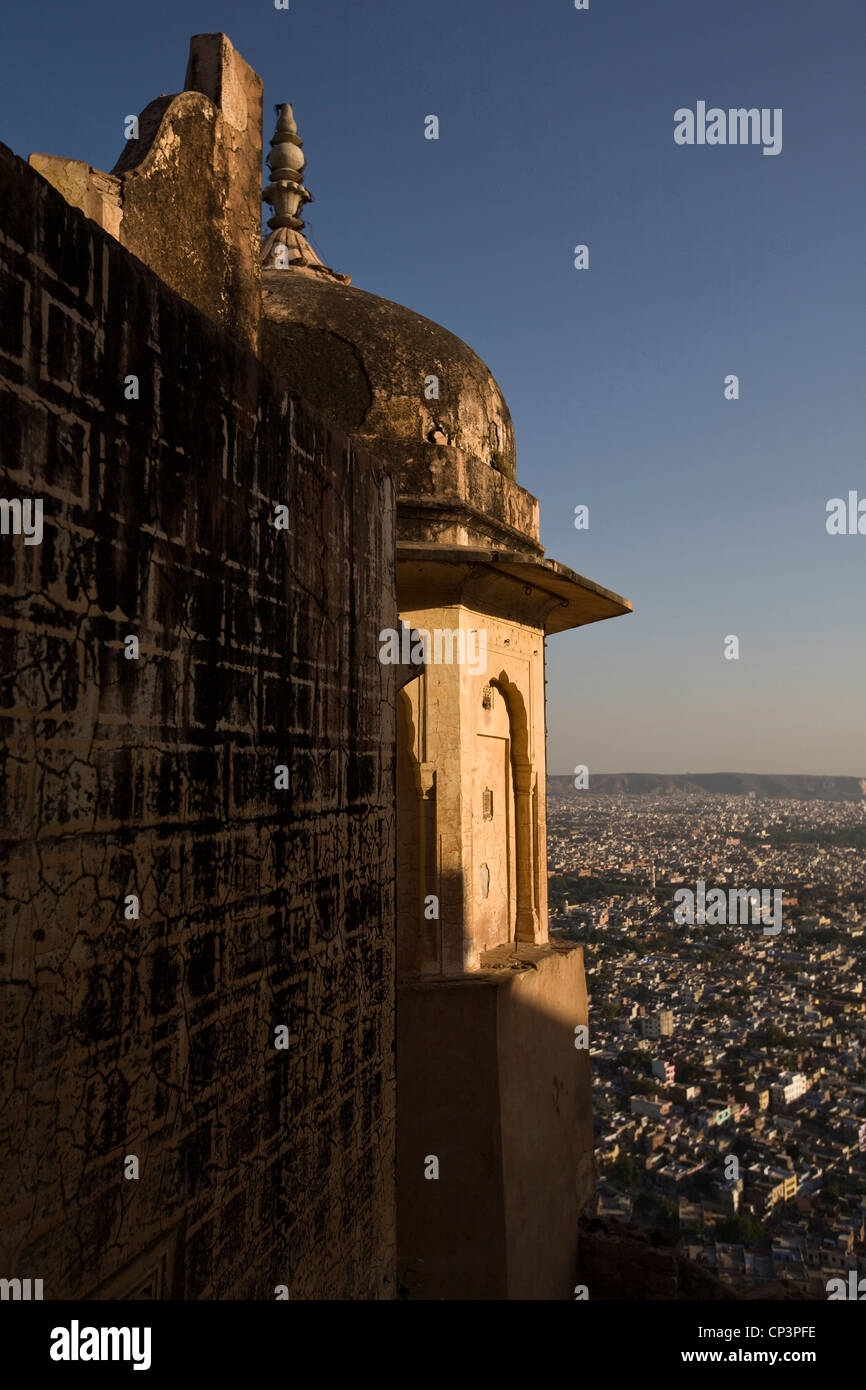 A view of Jaipur from the Nahargarh Fort, Jaipur, India Stock Photo