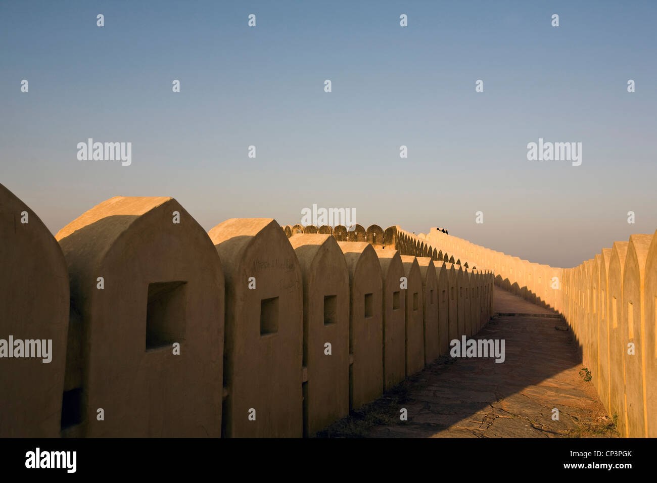 Ramparts around the Nahargarh Fort, Jaipur, India Stock Photo